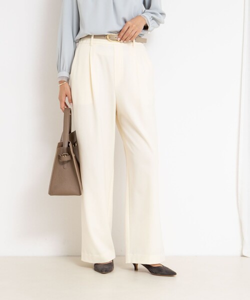 NOLLEY’S(ノーリーズ)の「ウォッシャブル裏起毛イージーワイドパンツ(その他パンツ・レディース・ネイビー/グレー/オフホワイト/ブラック・40/38/36/34)」の10枚目の写真