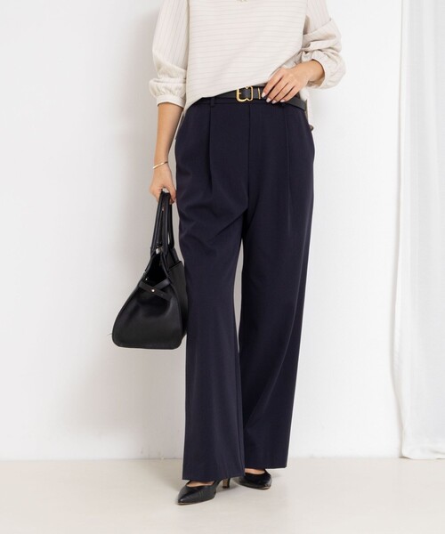 NOLLEY’S(ノーリーズ)の「ウォッシャブル裏起毛イージーワイドパンツ(その他パンツ・レディース・ネイビー/グレー/オフホワイト/ブラック・40/38/36/34)」の14枚目の写真