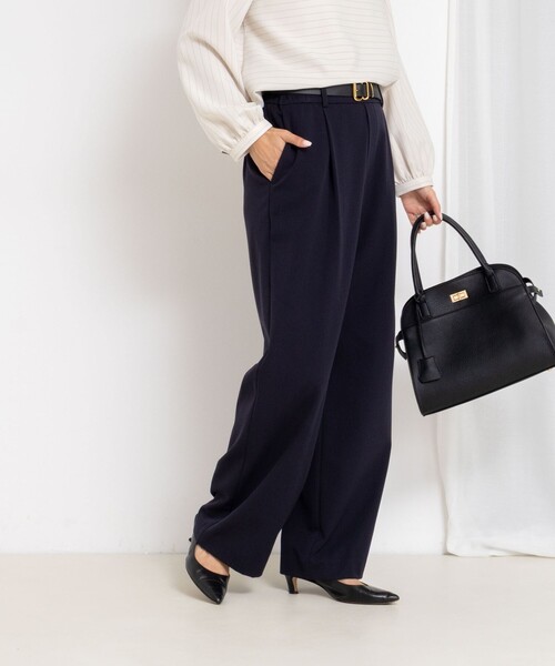 NOLLEY’S(ノーリーズ)の「ウォッシャブル裏起毛イージーワイドパンツ(その他パンツ・レディース・ネイビー/グレー/オフホワイト/ブラック・40/38/36/34)」の16枚目の写真