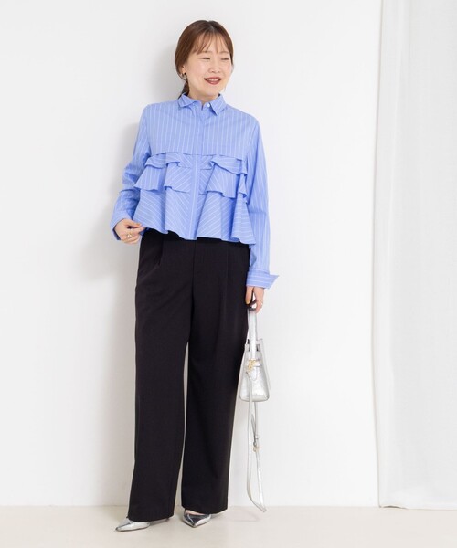 NOLLEY’S(ノーリーズ)の「ウォッシャブル裏起毛イージーワイドパンツ(その他パンツ・レディース・ネイビー/グレー/オフホワイト/ブラック・40/38/36/34)」の17枚目の写真