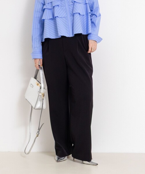 NOLLEY’S(ノーリーズ)の「ウォッシャブル裏起毛イージーワイドパンツ(その他パンツ・レディース・ネイビー/グレー/オフホワイト/ブラック・40/38/36/34)」の22枚目の写真