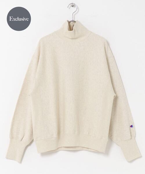 Champion（チャンピオン）の「『別注』Champion×DOORS　Highneck Sweatshirts（スウェット・レディース・グレー/オートミール/スミクロ/ライトブルー・ONE）」の3枚目の写真