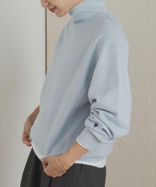 Champion（チャンピオン）の「『別注』Champion×DOORS　Highneck Sweatshirts（スウェット・レディース・グレー/オートミール/スミクロ/ライトブルー・ONE）」の17枚目の写真