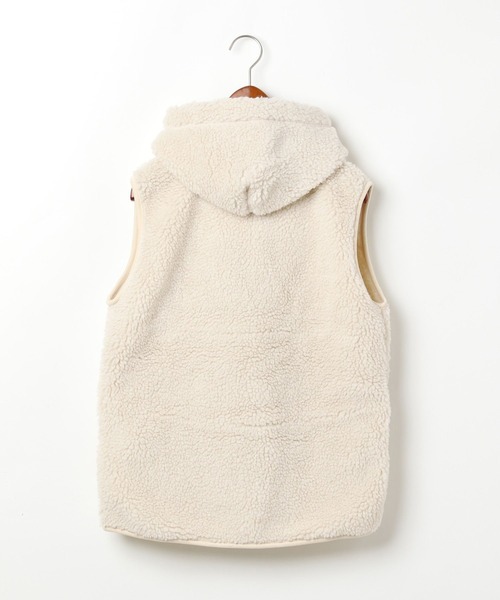 niko and...(ニコアンド)の「【GYMPHLEX(ジムフレックス)】フードボアベスト(ダウンベスト・レディース・アイボリー/ブラック/ライトベージュ・FREE)」の12枚目の写真