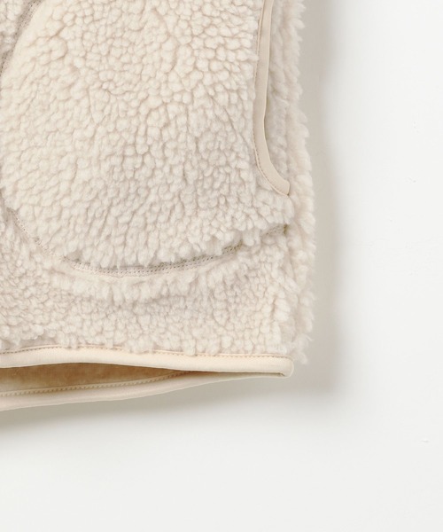 niko and...(ニコアンド)の「【GYMPHLEX(ジムフレックス)】フードボアベスト(ダウンベスト・レディース・アイボリー/ブラック/ライトベージュ・FREE)」の7枚目の写真