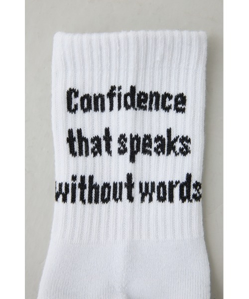 AZUL by moussy（アズールバイマウジー）の「メッセージミドルソックス（ソックス/靴下・メンズ・ネイビー/ホワイト/グレー/ブラック・FREE）」の7枚目の写真