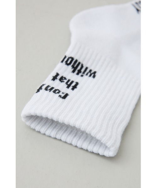 AZUL by moussy（アズールバイマウジー）の「メッセージミドルソックス（ソックス/靴下・メンズ・ネイビー/ホワイト/グレー/ブラック・FREE）」の9枚目の写真