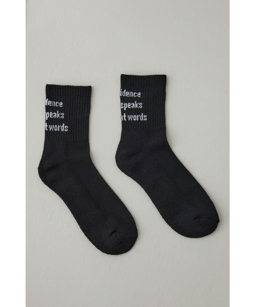 AZUL by moussy（アズールバイマウジー）の「メッセージミドルソックス（ソックス/靴下・メンズ・ネイビー/ホワイト/グレー/ブラック・FREE）」の11枚目の写真