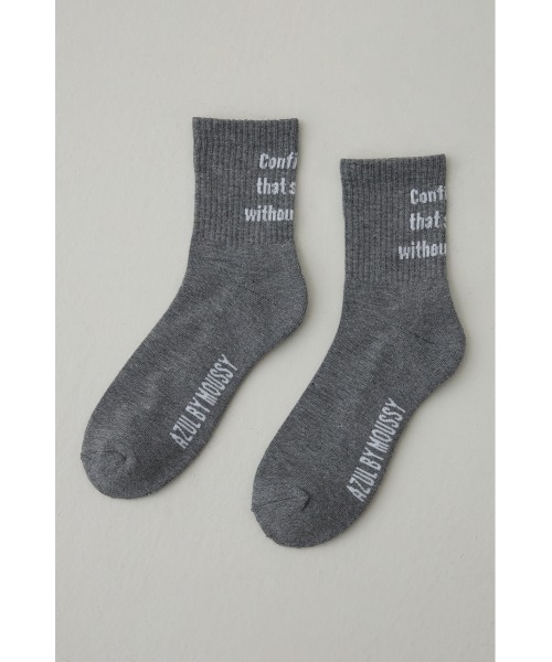 AZUL by moussy（アズールバイマウジー）の「メッセージミドルソックス（ソックス/靴下・メンズ・ネイビー/ホワイト/グレー/ブラック・FREE）」の15枚目の写真