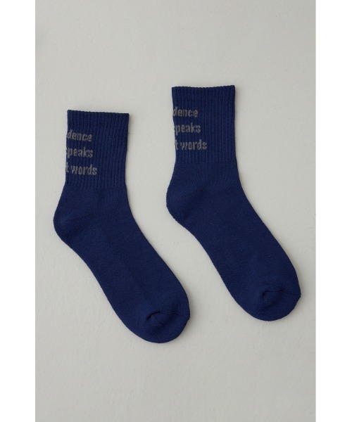 AZUL by moussy（アズールバイマウジー）の「メッセージミドルソックス（ソックス/靴下・メンズ・ネイビー/ホワイト/グレー/ブラック・FREE）」の21枚目の写真