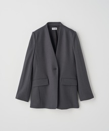 JOHN SMEDLEY ノーカラーコート グレー JOHN SMEDLEY ノーカラーコート グレー JOHN SMEDLEY ノーカラー