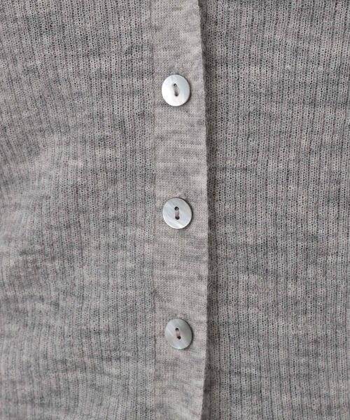 A part by（アパートバイ）の「clairBABYアルパカカーディガン（カーディガン/ボレロ・レディース・ライトグレー/ブラック・FREE）」の8枚目の写真