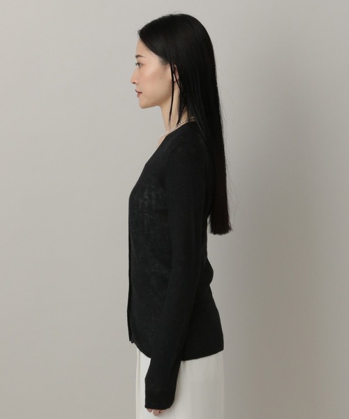 A part by（アパートバイ）の「clairBABYアルパカカーディガン（カーディガン/ボレロ・レディース・ライトグレー/ブラック・FREE）」の14枚目の写真