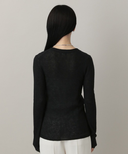 A part by（アパートバイ）の「clairBABYアルパカカーディガン（カーディガン/ボレロ・レディース・ライトグレー/ブラック・FREE）」の15枚目の写真