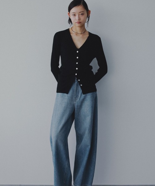 A part by（アパートバイ）の「clairBABYアルパカカーディガン（カーディガン/ボレロ・レディース・ライトグレー/ブラック・FREE）」の21枚目の写真