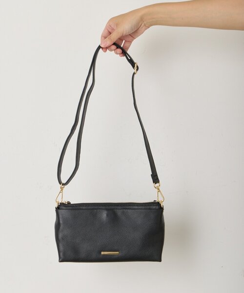 Jena espace merveilleux（ジェナ　エスパスメルヴェイユ）の「プレート付本革ミニバッグ（トートバッグ・レディース・ベージュ/ブラック・FREE）」の7枚目の写真