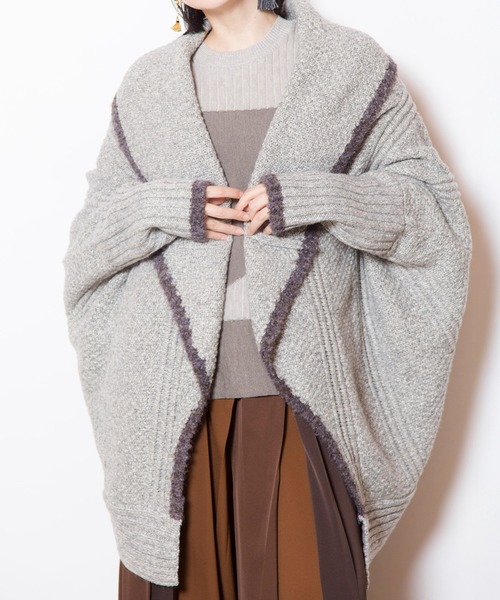 オズモーシス（OSMOSIS）/2WAYワイドニットカーディガン セール】2WAYワイドニットカーディガン（カーディガン/ボレロ
