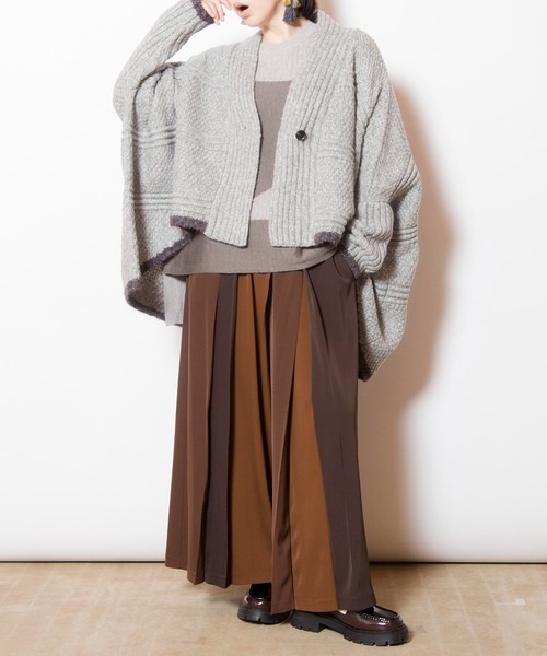 セール】2WAYワイドニットカーディガン（カーディガン/ボレロ