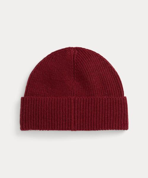 POLO RALPH LAUREN(ポロ ラルフ ローレン)の「Polo ベア リブニット ビーニー(ニットキャップ/ビーニー・メンズ・レッド・ONE)」の4枚目の写真
