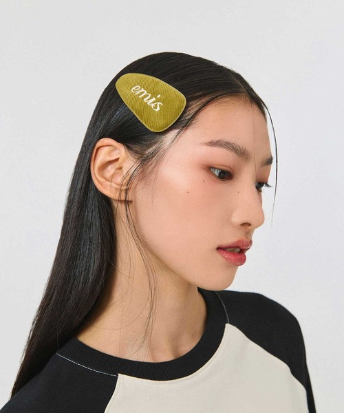EMIS(イミス)の「ES CORDUROY WIDE HAIRPIN(ヘアピン・レディース・スカイブルー/オリーブ/ブラック/ベージュ・FREE)」の1枚目の写真