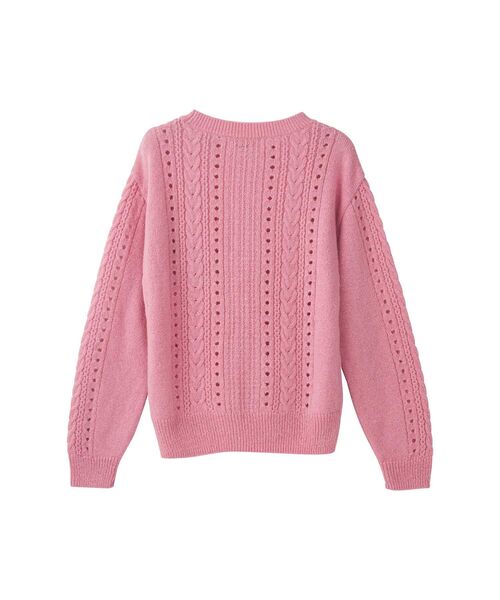 HYSTERIC GLAMOUR（ヒステリックグラマー）の「SNAKE LOOP刺繍 セーター（ニット/セーター・レディース・ブラック/ピンク・FREE）」の3枚目の写真