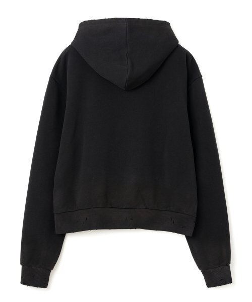 Millo Archive（ミロ アーカイブ）の「ダメージショートフーディー集業 [ブラック]（パーカー・メンズ・その他・MEDIUM/LARGE/X-LARGE）」の2枚目の写真