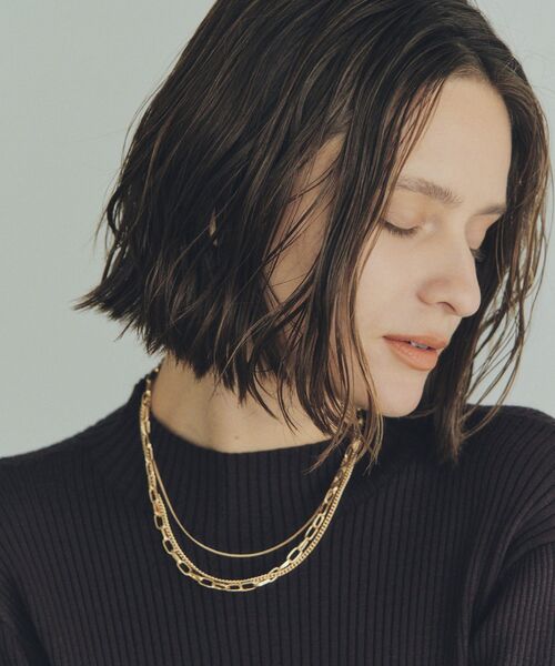 YECCA VECCA（イェッカヴェッカ）の「3連チェーンMIXネックレス（ネックレス・レディース・その他6/ゴールド・FREE）」の2枚目の写真