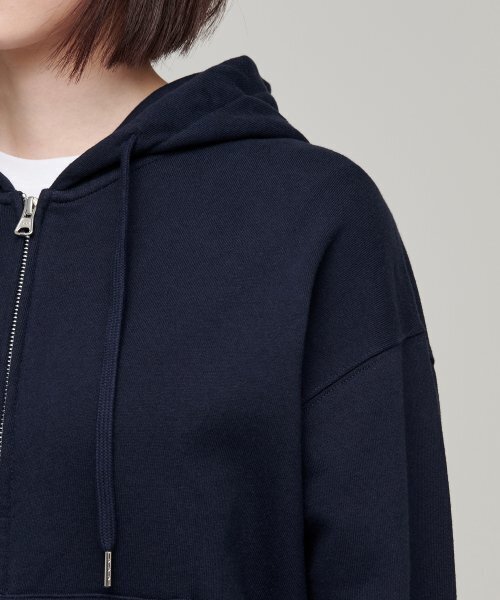 MUSINSA STANDARD WOMAN（ムシンサスタンダードウーマン）の「レディースフード付きスウェットジップアップ[ネイビー]（パーカー・レディース・その他・SMALL/MEDIUM/LARGE/X-SMALL）」の7枚目の写真