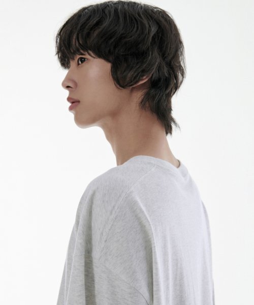MUSINSA STANDARD（ムシンサスタンダード）の「[クールタンダード] オーバーサイズクルーネックTシャツ [メランジライトグレー]（Tシャツ/カットソー・メンズ・その他・SMALL/MEDIUM/LARGE/X-LARGE/XX-LARGE/XXX-LARGE）」の3枚目の写真
