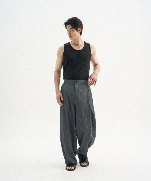 TRIP LE SENS(トリップ ル センス)の「ロゴプレートモーダルコットンスリーブレス_グレー(Tシャツ/カットソー・メンズ・その他・MEDIUM/LARGE)」の2枚目の写真