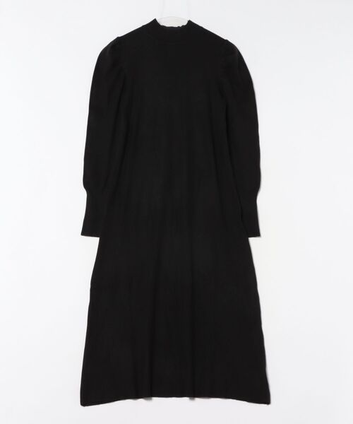 Lace Ladies(レースレディース)の「パワーショルダー プチハイネック マキシ ニット ワンピース(ワンピース・レディース・チャコールグレー/ブラック/アイボリー・FREE)」の1枚目の写真
