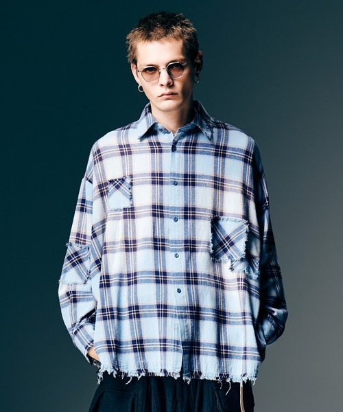 glamb(グラム)の「4XL Flannel Shirt / 4XLフランネルシャツ(シャツ/ブラウス・メンズ・レッド/ブルー・FREE)」の1枚目の写真