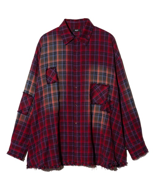 glamb(グラム)の「4XL Flannel Shirt / 4XLフランネルシャツ(シャツ/ブラウス・メンズ・レッド/ブルー・FREE)」の4枚目の写真