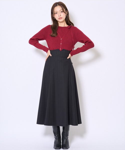 セール】ビッグリボンフレアスカート（スカート）｜AND COUTURE