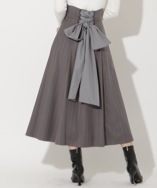 AND COUTURE(アンドクチュール)の「ビッグリボンフレアスカート(スカート・レディース・グレー/ブラック・SMALL/MEDIUM)」の21枚目の写真