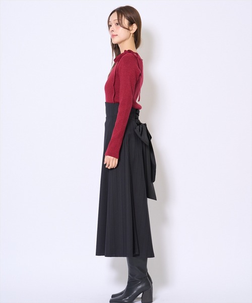 AND COUTURE(アンドクチュール)の「ビッグリボンフレアスカート(スカート・レディース・グレー/ブラック・SMALL/MEDIUM)」の16枚目の写真