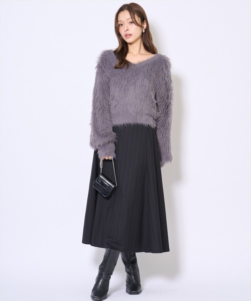 AND COUTURE(アンドクチュール)の「ビッグリボンフレアスカート(スカート・レディース・グレー/ブラック・SMALL/MEDIUM)」の18枚目の写真