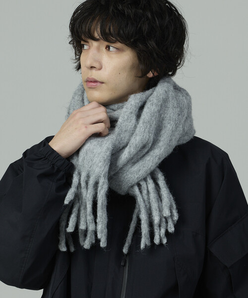 FREAK'S STORE（フリークスストア）の「ボリューム マフラー ソリッド（マフラー・メンズ・グレー/ブラック/ダークブラウン・ONE SIZE）」の8枚目の写真
