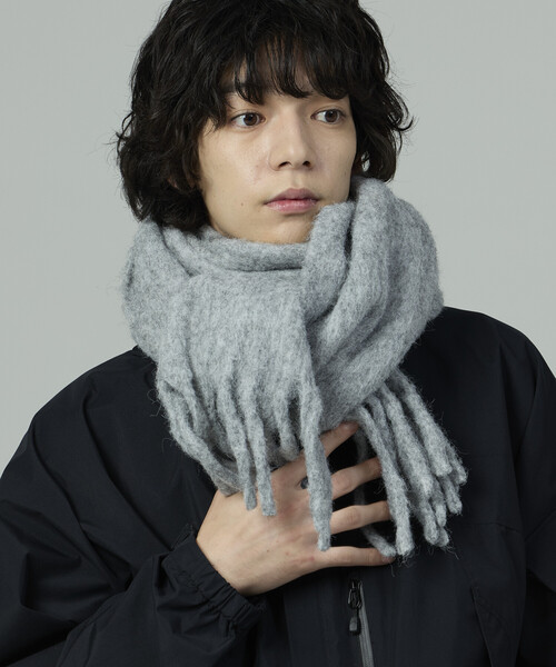 FREAK'S STORE（フリークスストア）の「ボリューム マフラー ソリッド（マフラー・メンズ・グレー/ブラック/ダークブラウン・ONE SIZE）」の9枚目の写真