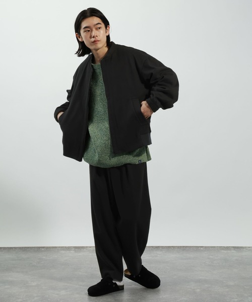 BAYFLOW（ベイフロー）の「[セットアップ可]ウールライクブルゾン【ストレッチ】（ブルゾン・メンズ・ブラウン/ブラック・MEDIUM/LARGE）」の3枚目の写真