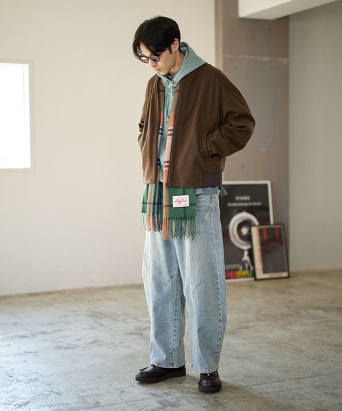 BAYFLOW（ベイフロー）の「[セットアップ可]ウールライクブルゾン【ストレッチ】（ブルゾン・メンズ・ブラウン/ブラック・MEDIUM/LARGE）」の5枚目の写真