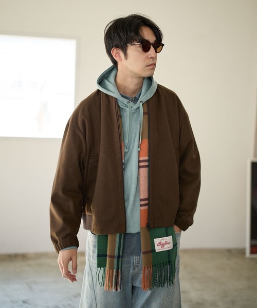 BAYFLOW（ベイフロー）の「[セットアップ可]ウールライクブルゾン【ストレッチ】（ブルゾン・メンズ・ブラウン/ブラック・MEDIUM/LARGE）」の16枚目の写真