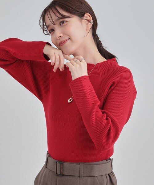 セール】【絶妙なゆるピタ/洗濯機可】ちくちくしにくい リブハイネック