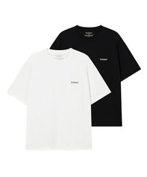 [2PACK] クールコットンTシャツ ブラック+ホワイト