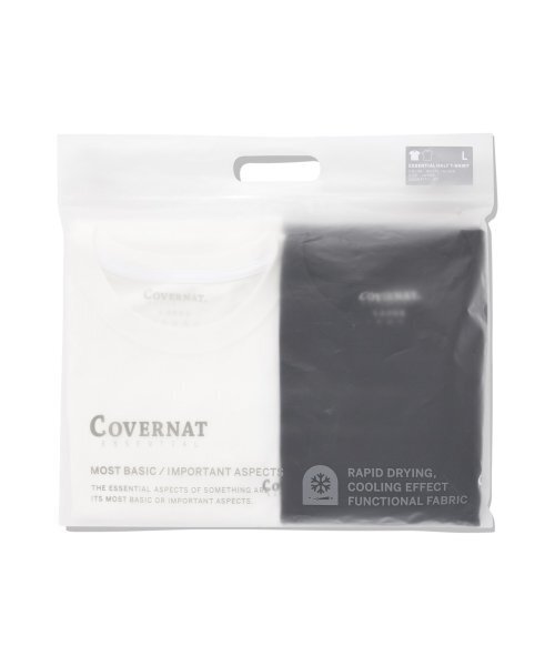 COVERNAT（カバーナット）の「[2PACK] クールコットンTシャツ ブラック+ホワイト（Tシャツ/カットソー・レディース・その他・LARGE/MEDIUM/X-LARGE/X-SMALL/SMALL/XX-LARGE）」の14枚目の写真