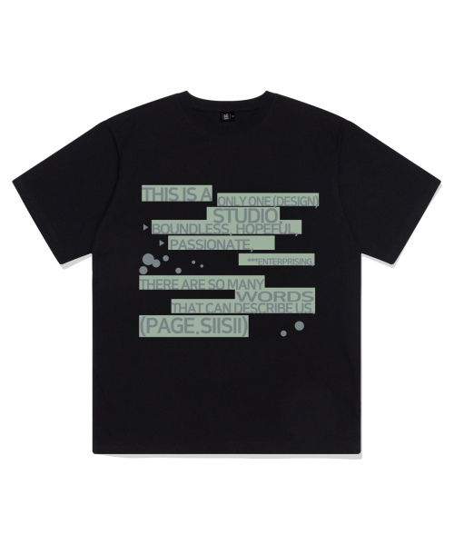 PAGESIISII(ページシシ)の「スクエアボックステキストプリント半袖Tシャツブラック(Tシャツ/カットソー・レディース・その他・SMALL/MEDIUM/LARGE)」の1枚目の写真