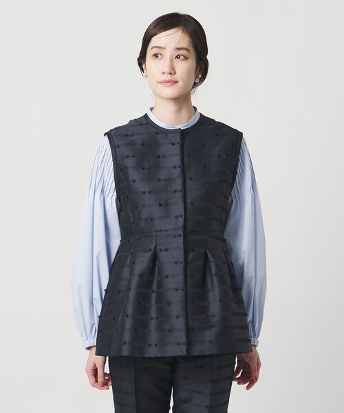 UNITED ARROWS（ユナイテッドアローズ）の「リボン カットジャガード ベスト（ベスト・レディース・ネイビー/ブラック・FREE）」の11枚目の写真