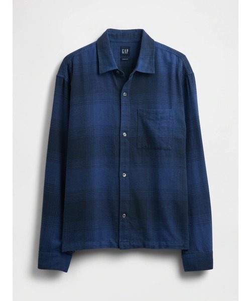 GAP（ギャップ）の「リラックスフィット フランネルシャツ（シャツ/ブラウス・メンズ・ネイビー/ホワイト系その他・XS/S/M/L/XL）」の3枚目の写真