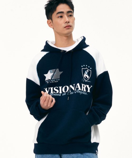 VISION STREET WEAR（ヴィジョンストリートウェア）の「VSW Football Hoodie Navy（パーカー・レディース・その他・SMALL/MEDIUM/LARGE/X-LARGE）」の2枚目の写真