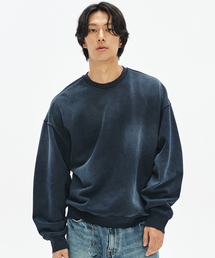 980G Hand Washed Sweatshirt-Washed Navy-